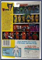 Wolverine (4th Edition - Weapon X) from X-Men - Series 2 manufactured by Toy Biz [Back]