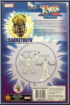 Sabretooth from X-Men - Classics - 2000 Series manufactured by Toy Biz [Back]