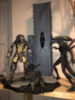 AVP Grid Alien vs Celtic Predator Battle (Alien vs Predator) Custom Diorama / Playset