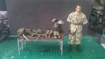 One 12 U.S.C.M. Colonial Marine (Aliens) Custom Action Figure