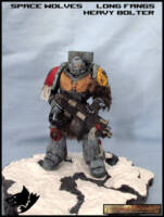 Space Wolves - Long Fang with Heavy Bolter (Warhammer) Custom Action Figure